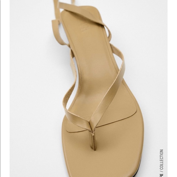 Zara nude lace up kitten heels - Picture 4 of 7